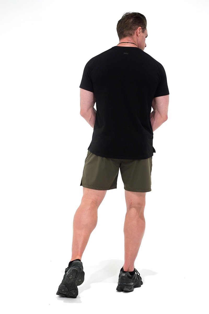 TMJ Apparel - Hybrid Workout Short - Olive - Small