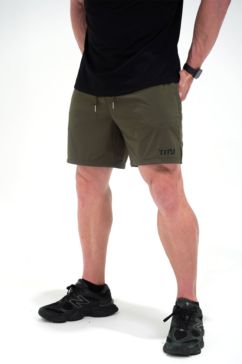 TMJ Apparel - Hybrid Workout Short - Olive - Small