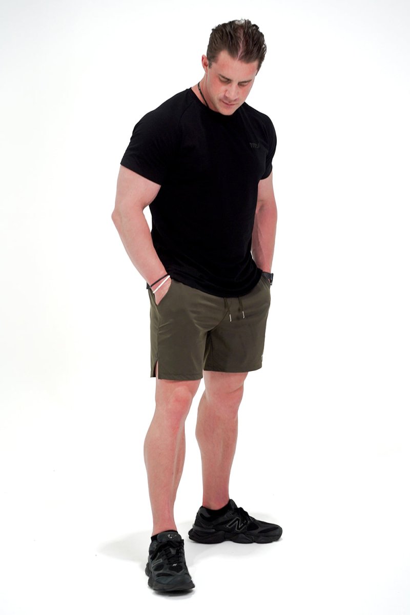 TMJ Apparel - Hybrid Workout Short - Olive - Small