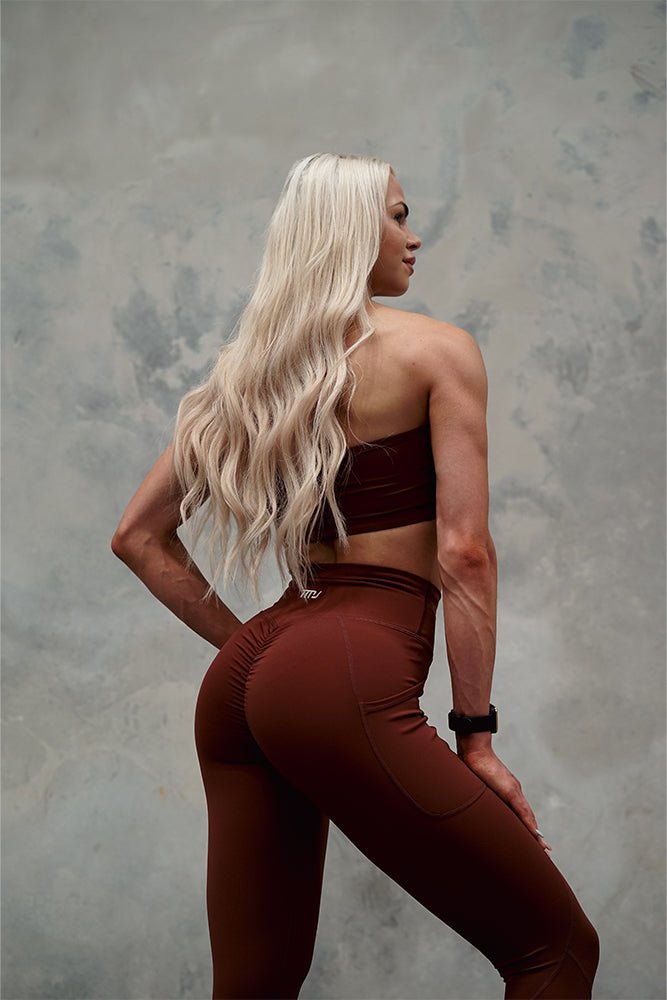 TMJ Apparel - TMJ Apparel Sculpt Tights V2 - XS - Rust Brown