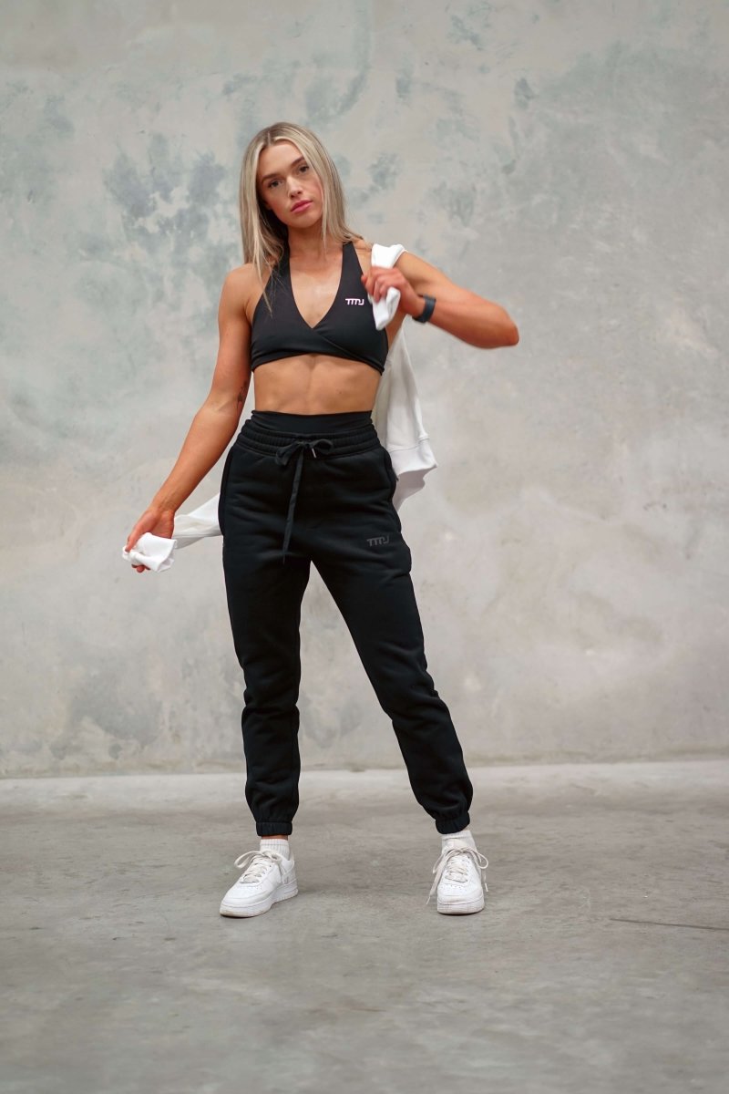 TMJ Apparel - TMJ Apparel Everyday Fleece Cuffed Trackpants - XS - Black