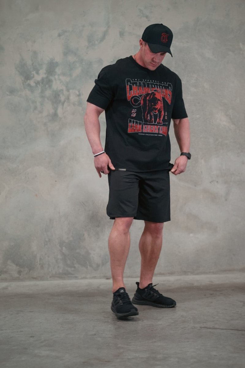 TMJ Apparel - TMJ Apparel Performance Training Shorts - Small - Black/Black