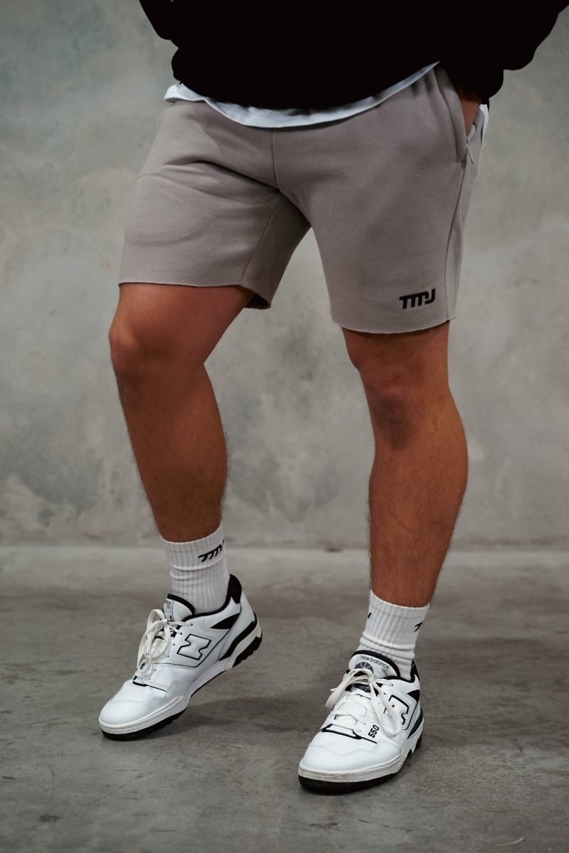 TMJ Apparel - TMJ Apparel Everyday Cut Off Fleece Shorts - Small - Sandstone
