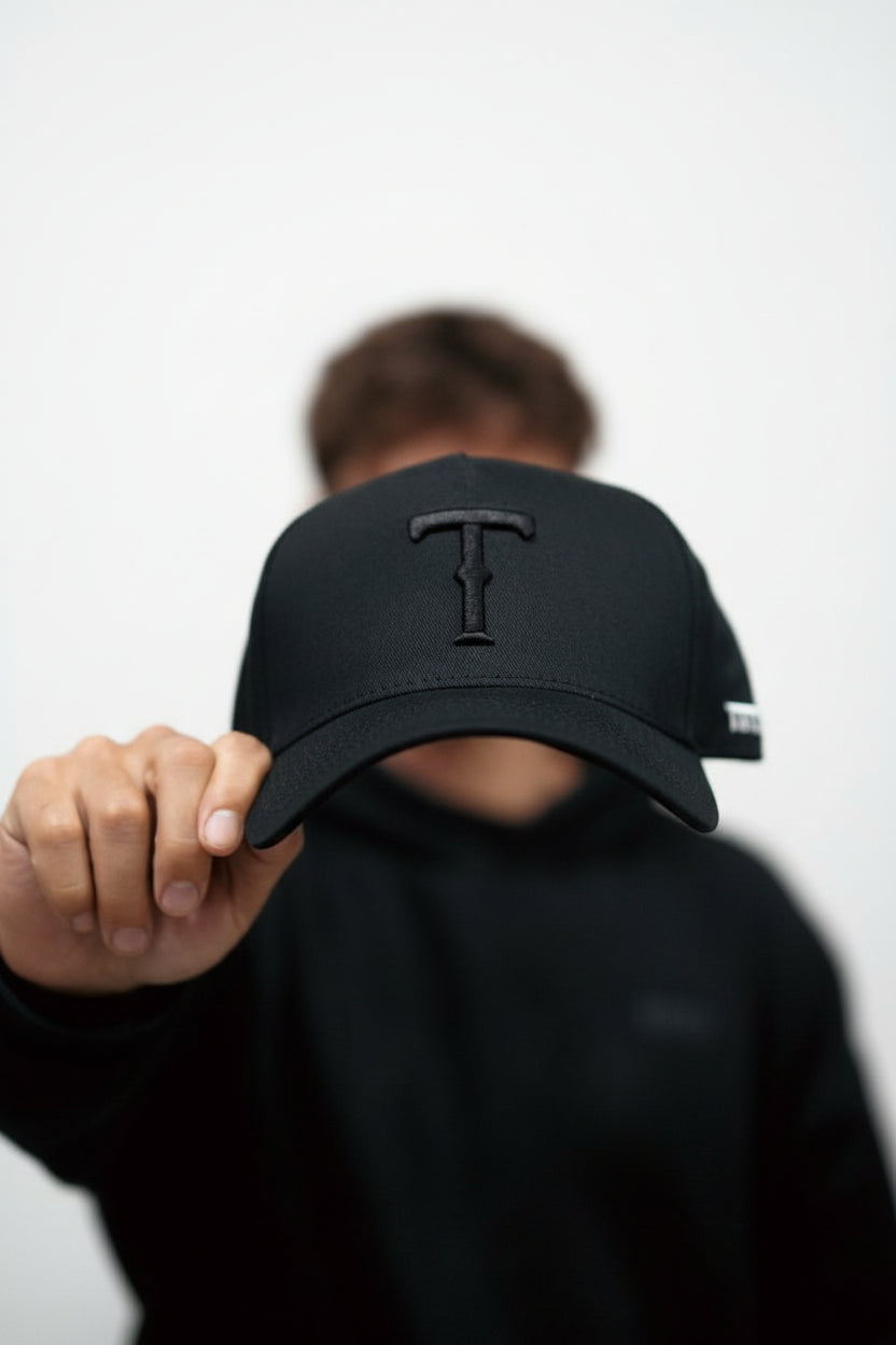 TMJ Apparel - 9PHIFTY "T" A - Frame Snapback Hat - Black -