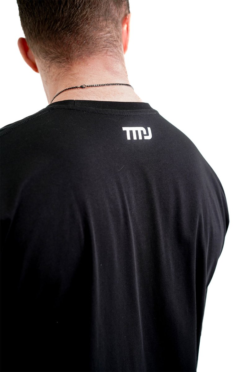 TMJ Apparel - Oversized Warm - Up Tee - Black/Red - S/M