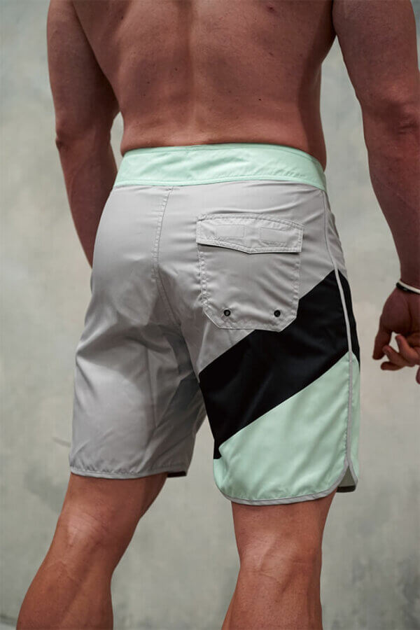 TMJ Apparel - TMJ Apparel Stage Boardshorts - Small/28 - Grey/Mint