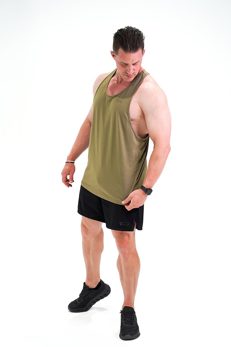 TMJ Apparel - Hero Training Singlet - Khaki - Small