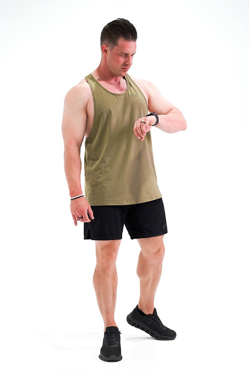 TMJ Apparel - Hero Training Singlet - Khaki - Small