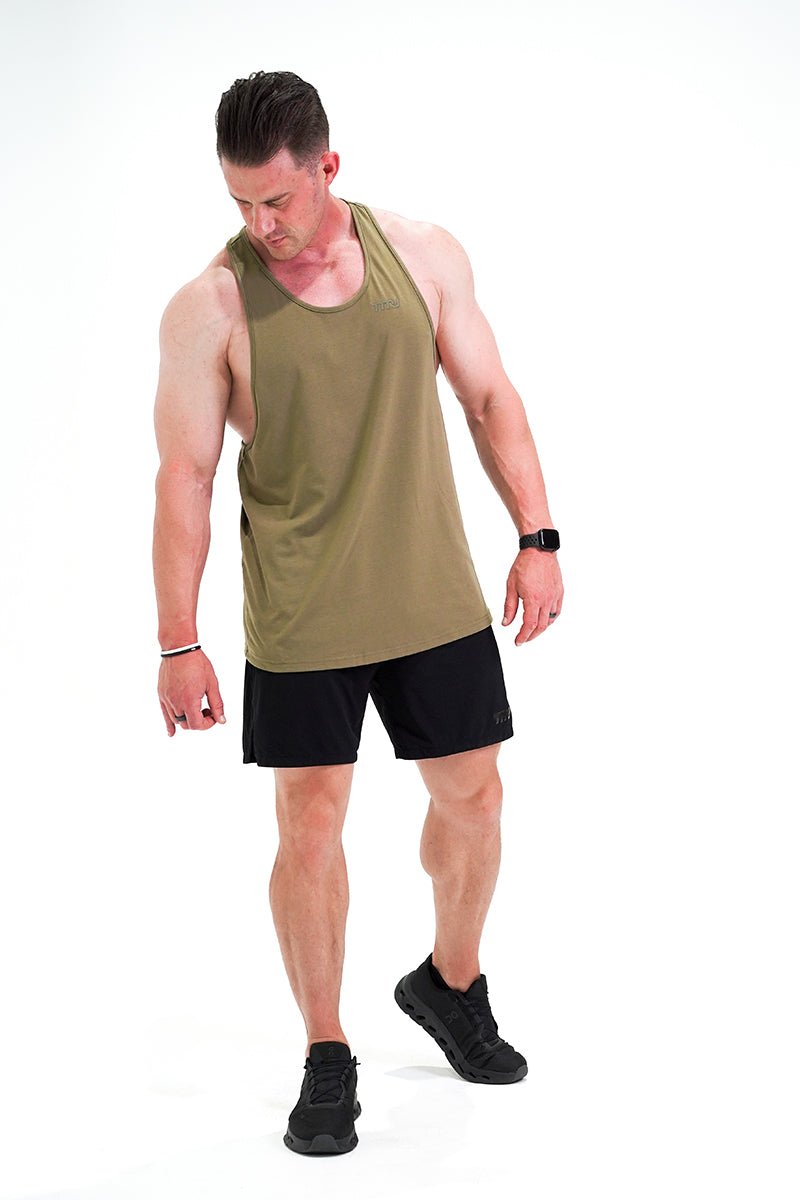 TMJ Apparel - Hero Training Singlet - Khaki - Small