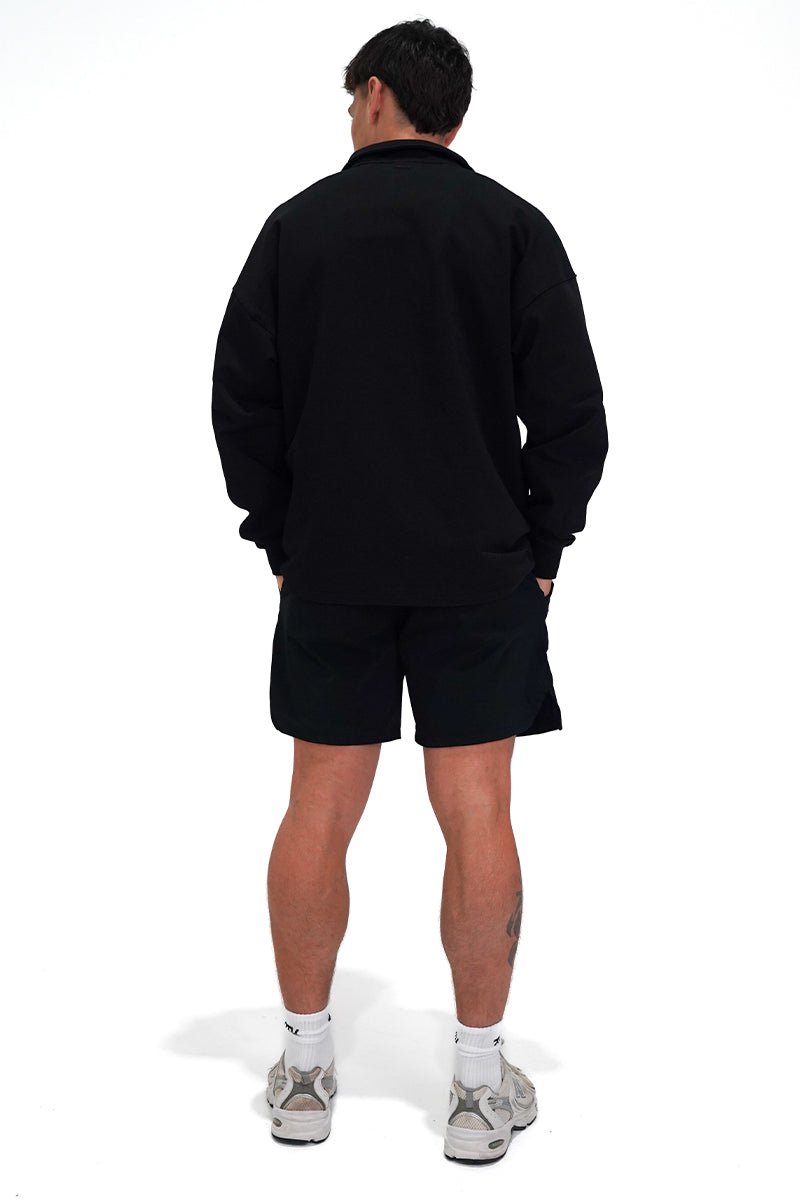 TMJ Apparel - Origin Quarter Zip Jumper - Black - XS