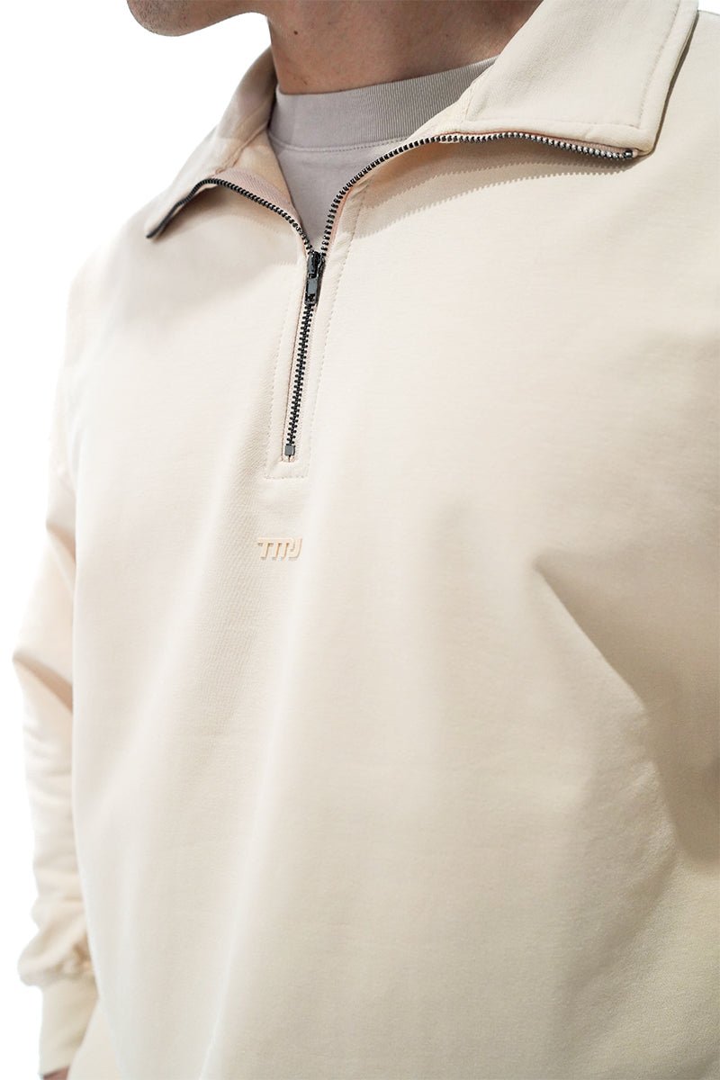 TMJ Apparel - Origin Quarter Zip Jumper - Cream - XS