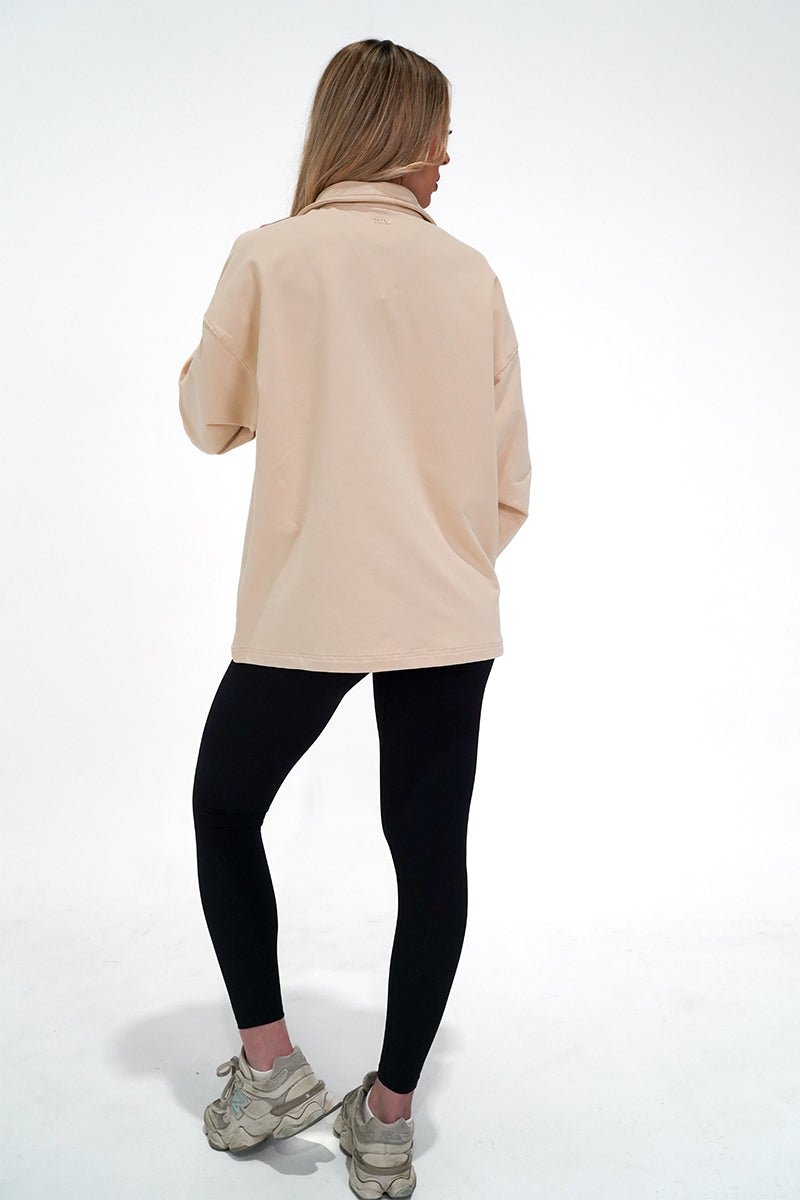 TMJ Apparel - Origin Quarter Zip Jumper - Cream - XS