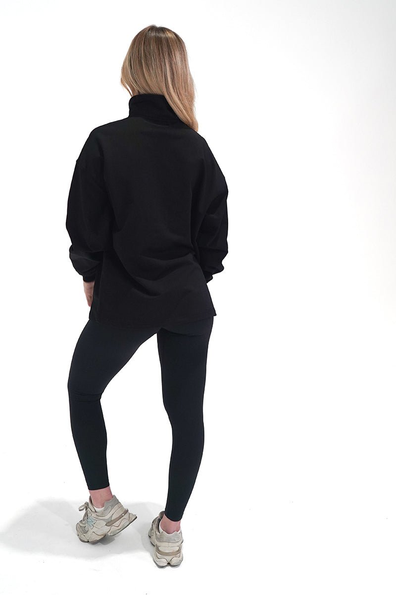 TMJ Apparel - Origin Quarter Zip Jumper - Black - XS