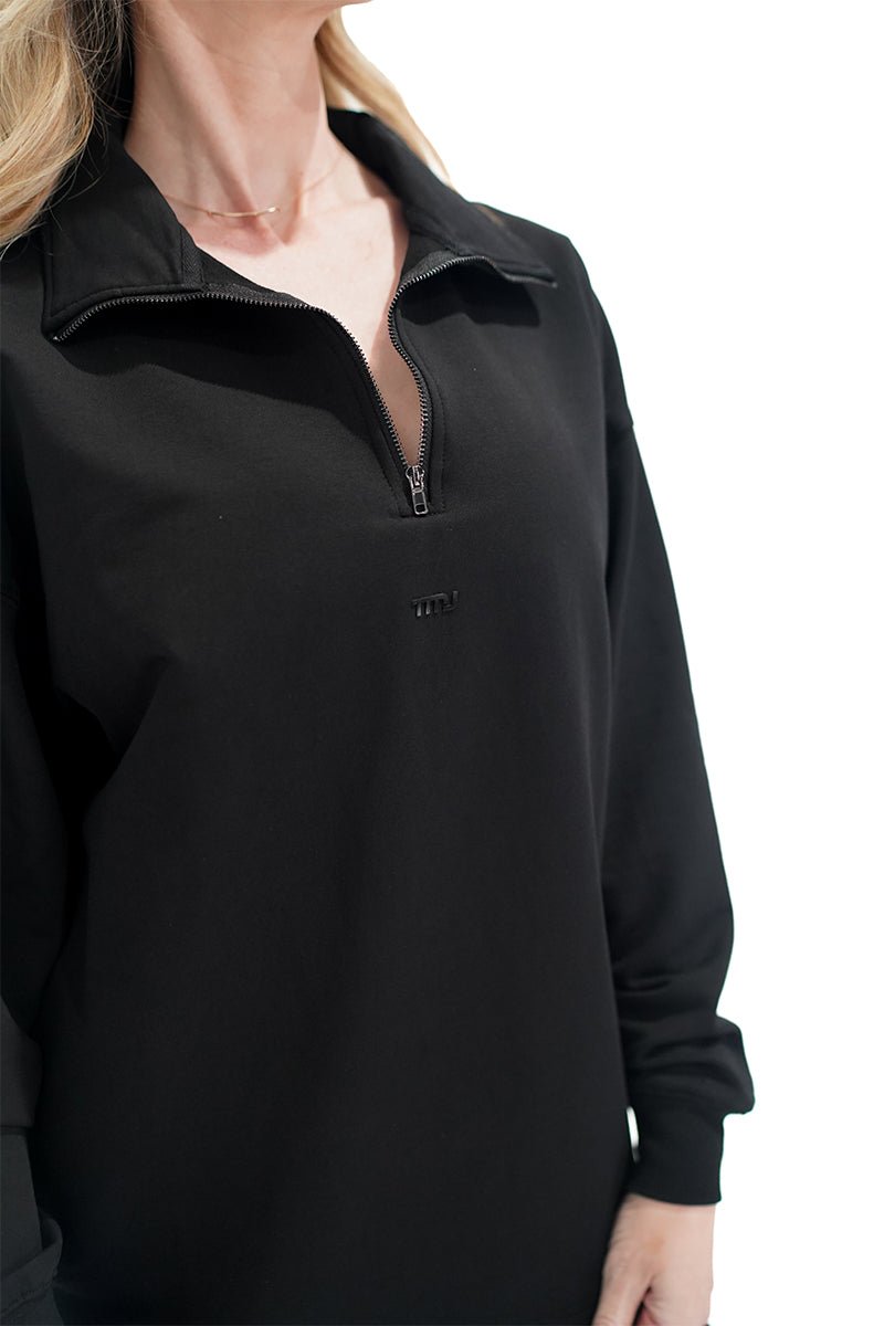 TMJ Apparel - Origin Quarter Zip Jumper - Black - XS