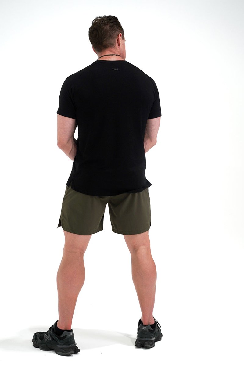 TMJ Apparel - Hybrid Workout Short - Olive - Small