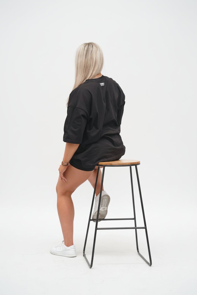 TMJ Apparel - Oversized Warm - Up T-Shirt - Black/Pink - S/M