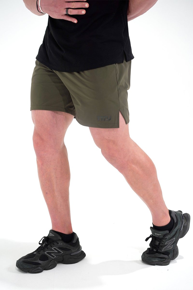 TMJ Apparel - Hybrid Workout Short - Olive - Small