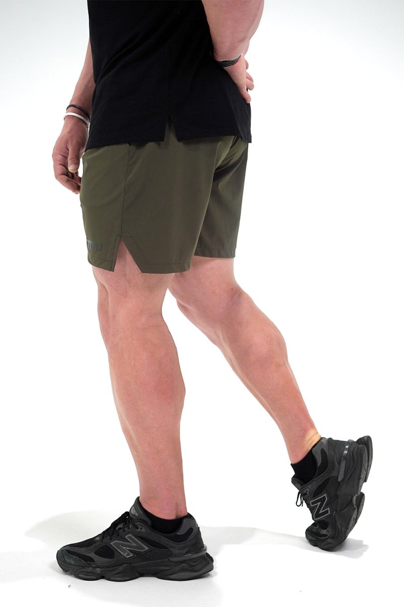 TMJ Apparel - Hybrid Workout Short - Olive - Small