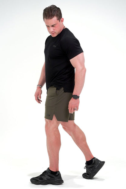 TMJ Apparel - Hybrid Workout Short - Olive - Small