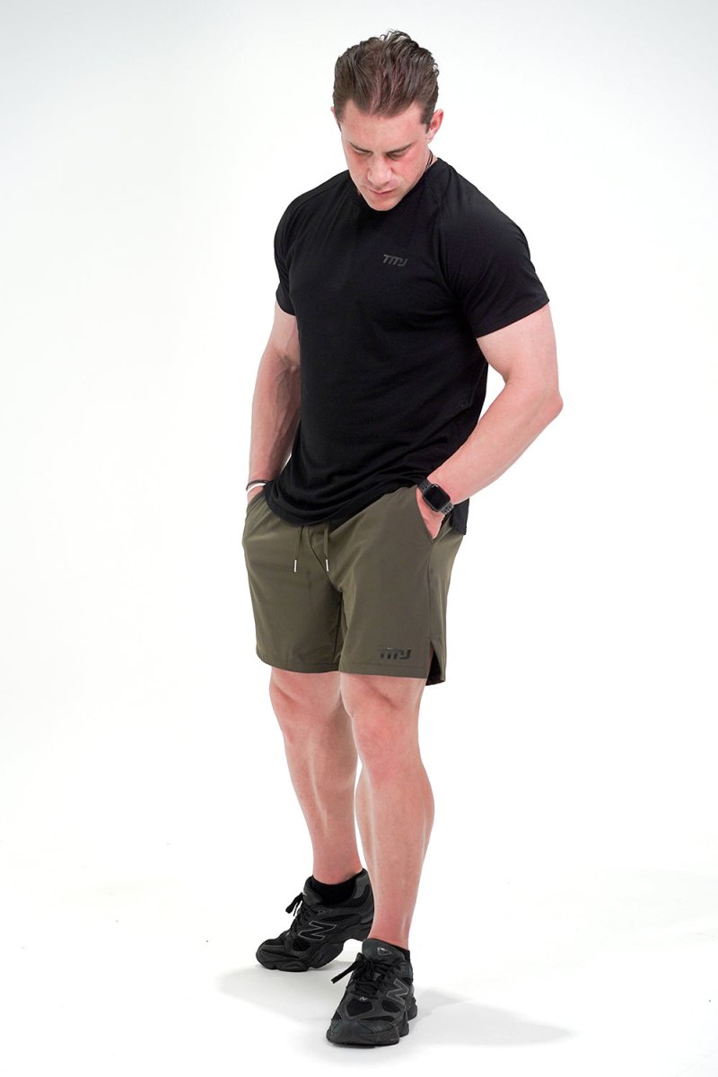 TMJ Apparel - Hybrid Workout Short - Olive - Small