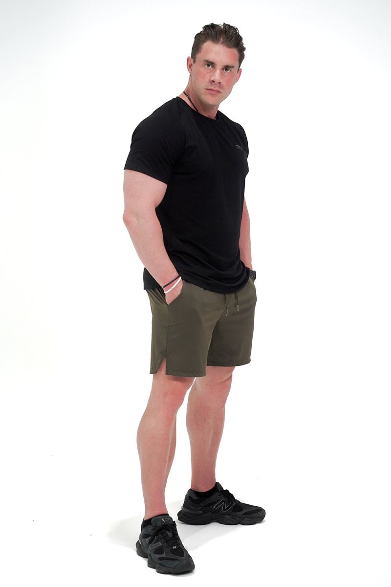 TMJ Apparel - Hybrid Workout Short - Olive - Small