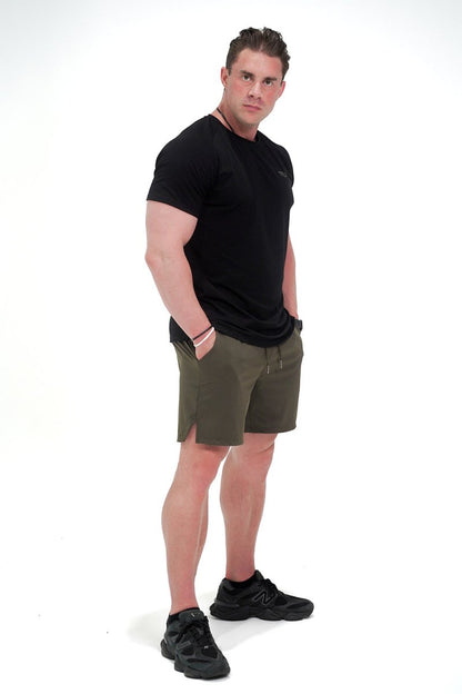 TMJ Apparel - Hybrid Workout Short - Olive - Small