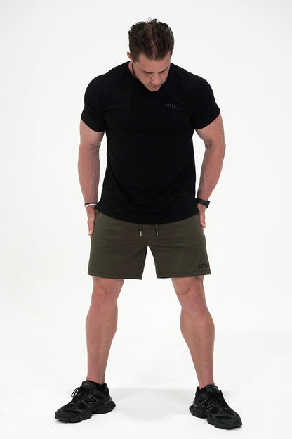 TMJ Apparel - Hybrid Workout Short - Olive - Small
