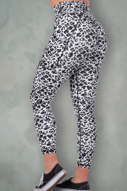 TMJ Apparel - TMJ Apparel Sculpt Tights - XS - White Leopard