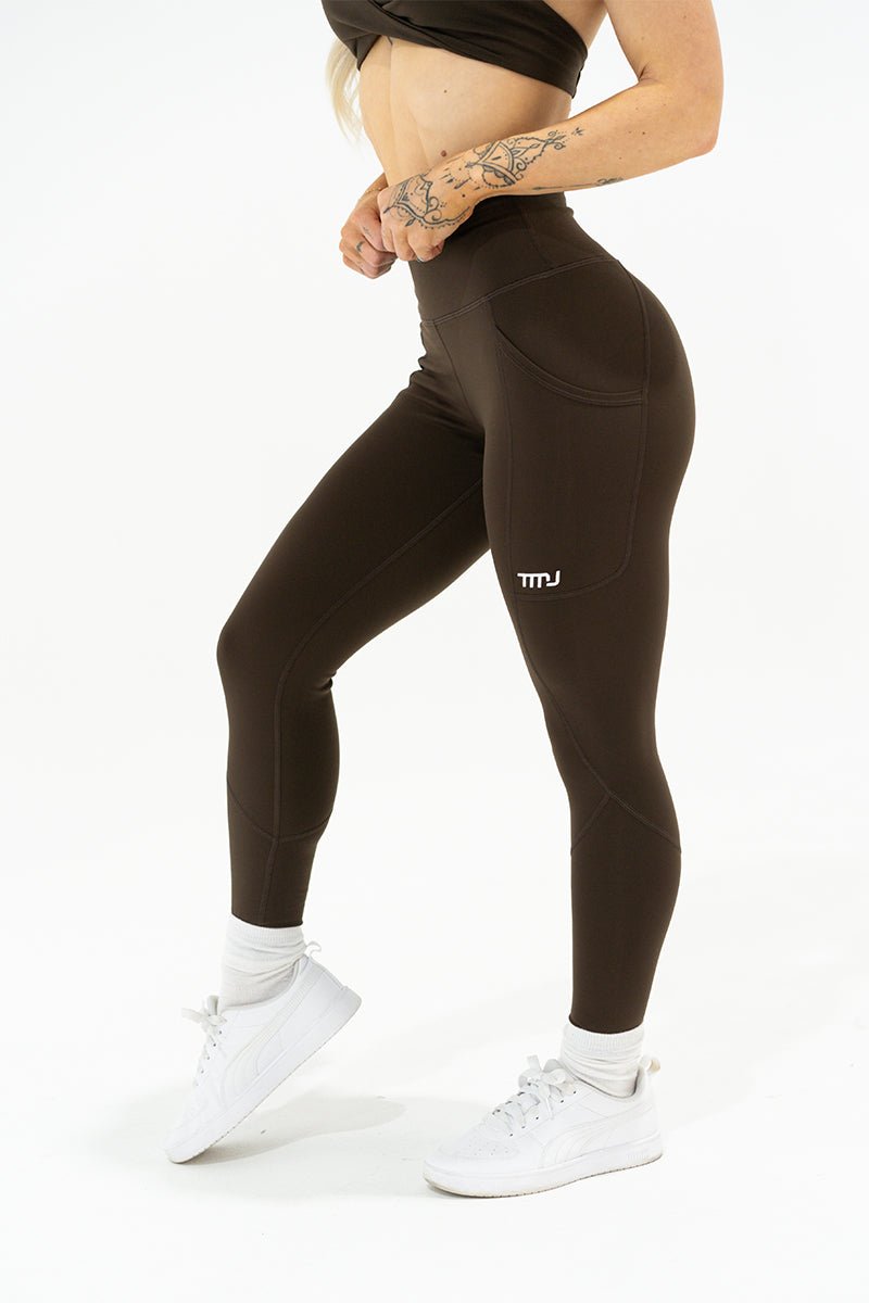 TMJ Apparel - Sculpt Tights V2 - Dark Brown - XS