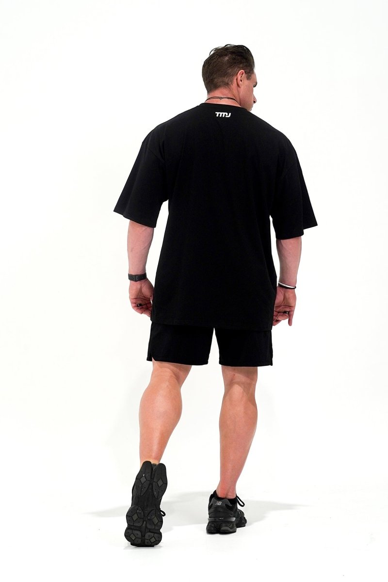 TMJ Apparel - Oversized Warm - Up Tee - Black/Green - S/M