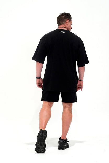 TMJ Apparel - Oversized Warm - Up Tee - Black/Green - S/M