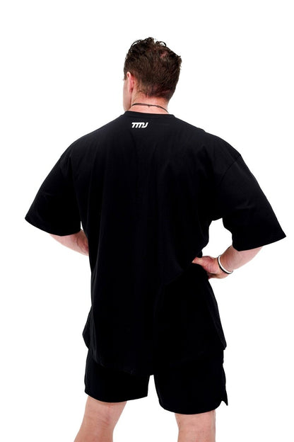 TMJ Apparel - Oversized Warm - Up Tee - Black/Green - S/M