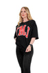 TMJ Apparel - Oversized Warm - Up Tee - Black/Red - S/M