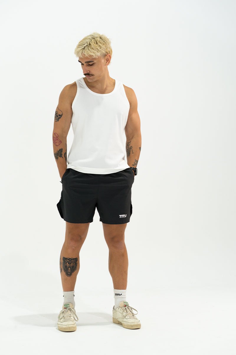 TMJ Apparel - Cotton Ribbed Alpha Tank - White - Small