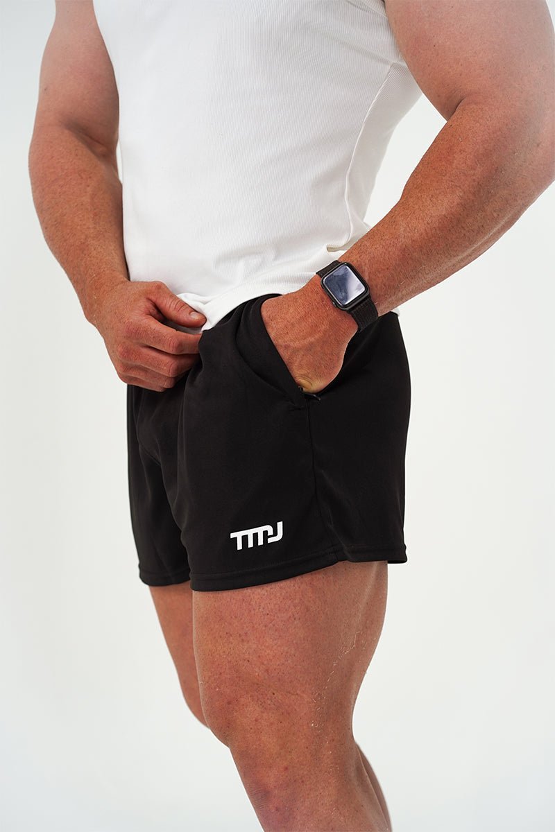 TMJ Apparel - Footy Shorts - Black - Small