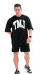 TMJ Apparel - Oversized Warm - Up Tee - Black/White - S/M